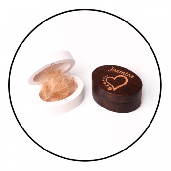 Pet fur keepsake boxes