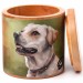 Pet portrait urn for dog cremation