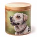 Pet portrait urn for dog cremation