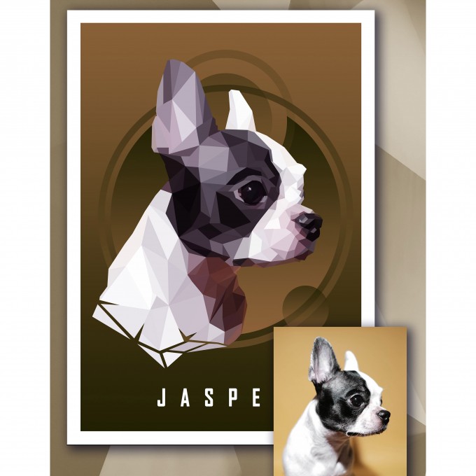 Custom Pet Portrait Low Poly