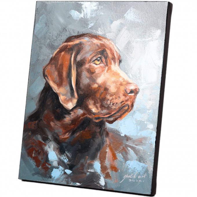 Dog portrait custom painting from photo | Custom dog painting