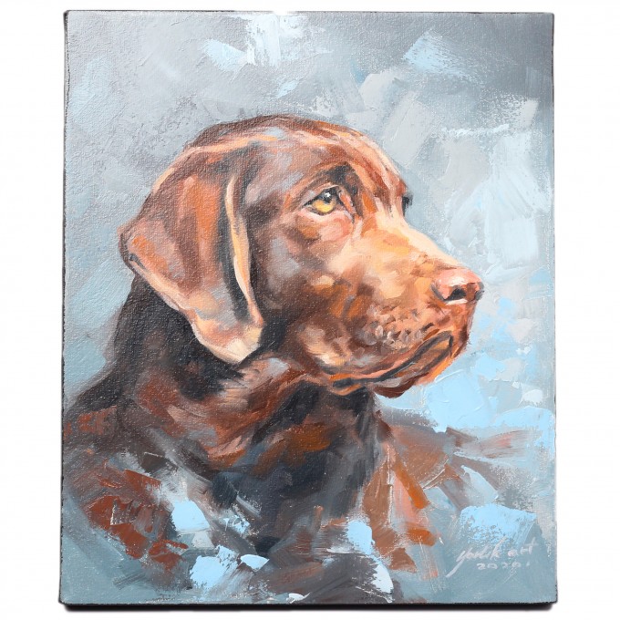 Custom dog painting | Custom pet portraits painting