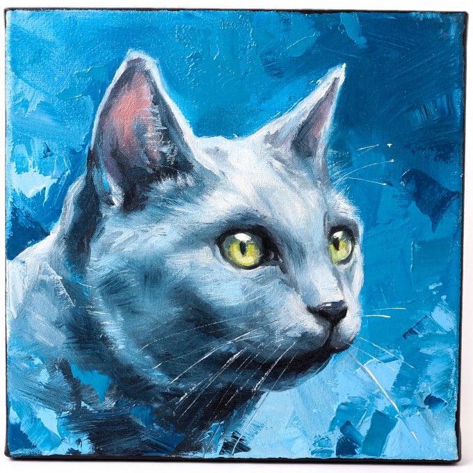 Oil painting portrait | Custom cat painting 