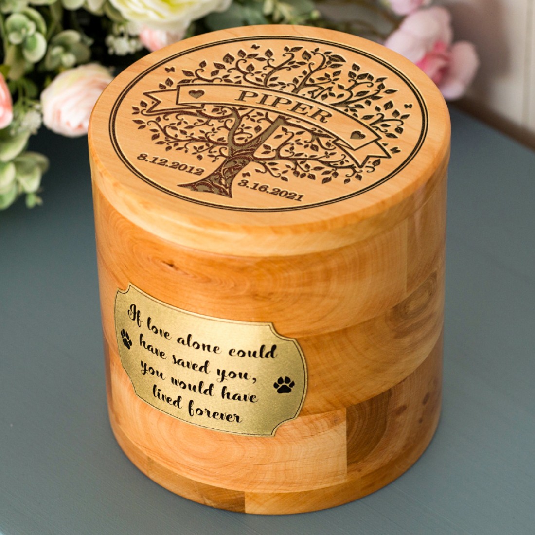 Pet Urns for Rabbits Pet parent gift Engraved wooden box Pet
